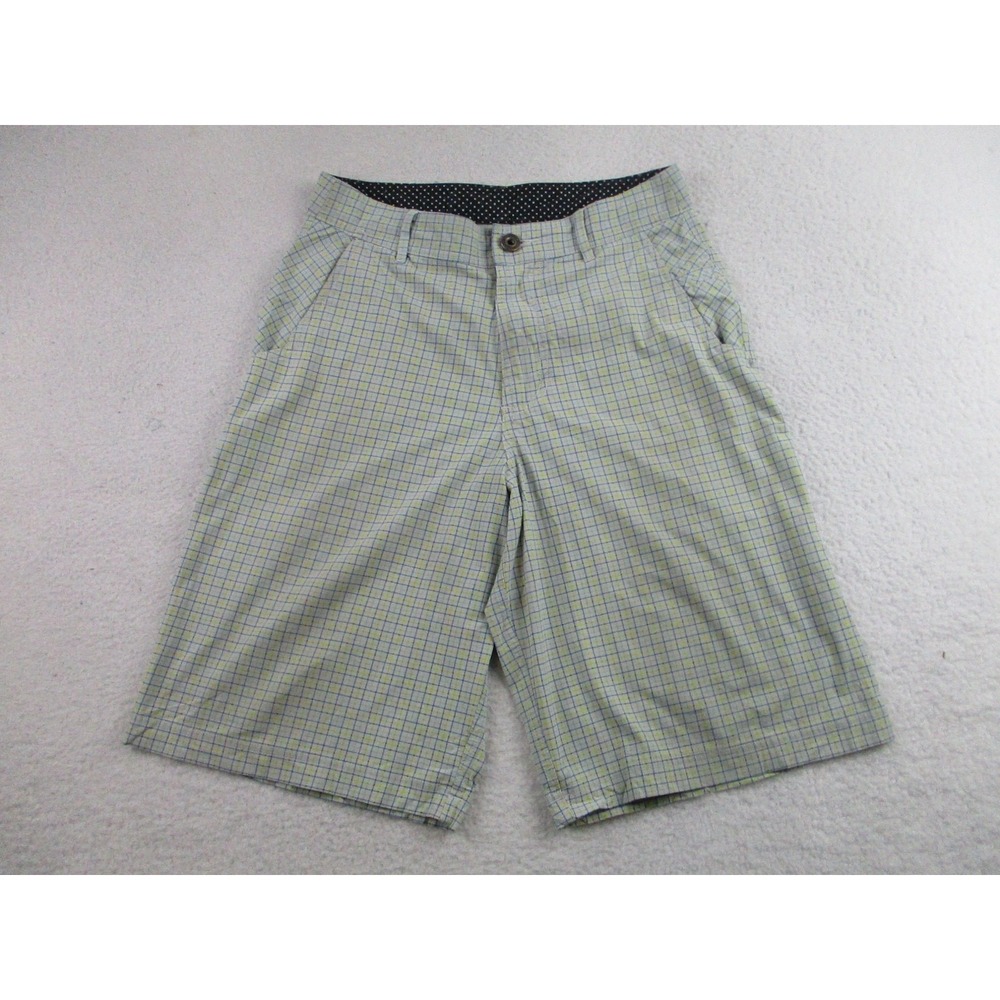 Lululemon Shorts Mens 30 Blue Green Plaid Golf Wear Lightweight Classic‎ Summer